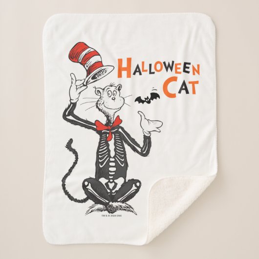 Dr. Seuss | Halloween Cat in het Pet Sherpa Deken (Voorkant)