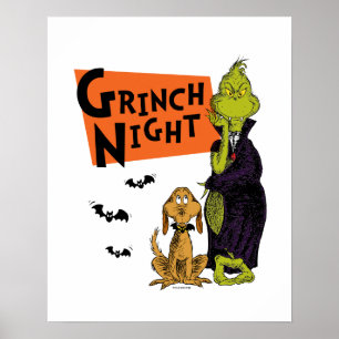 Dr. Seuss Halloween Grinch Nacht Grafisch Poster