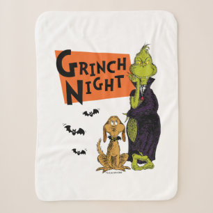 Dr. Seuss   Halloween Grinch Nacht Grafisch Sherpa Deken
