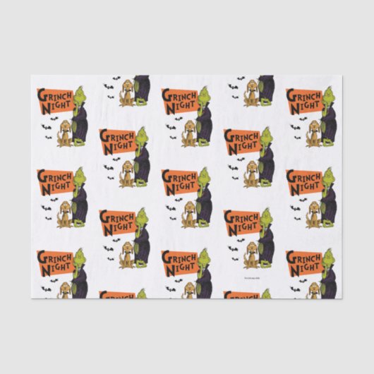 Dr. Seuss | Halloween Grinch Nacht Grafisch Tissuepapier (Voorkant)