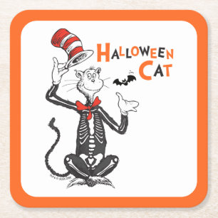 Dr. Seuss Halloween Kat in de Hoed Kartonnen Onderzetters