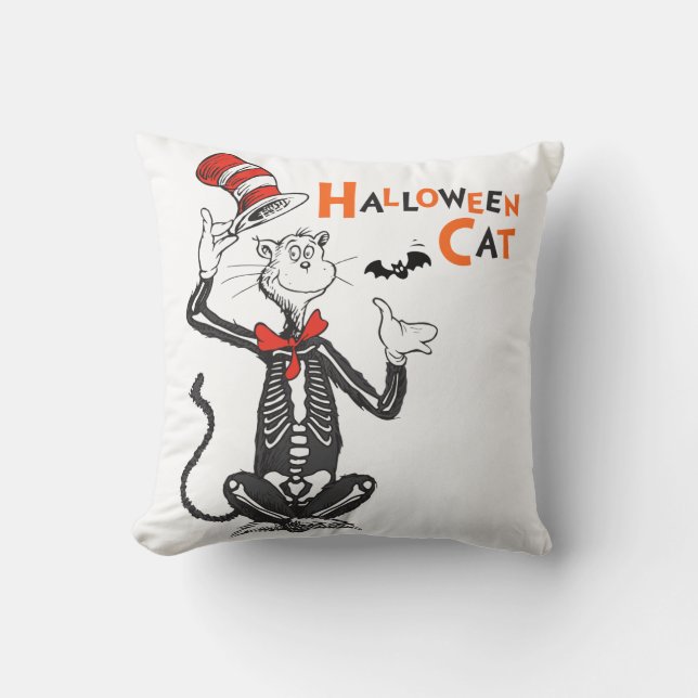 Dr. Seuss | Halloween Kat in de Hoed Kussen (Voorkant)