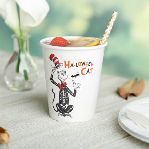 Dr. Seuss Halloween Kat in de Hoed Papieren Bekers