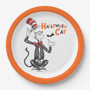 Dr. Seuss Halloween Kat in de Hoed Papieren Bordje