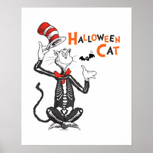 Dr. Seuss   Halloween Kat in de Hoed Poster
