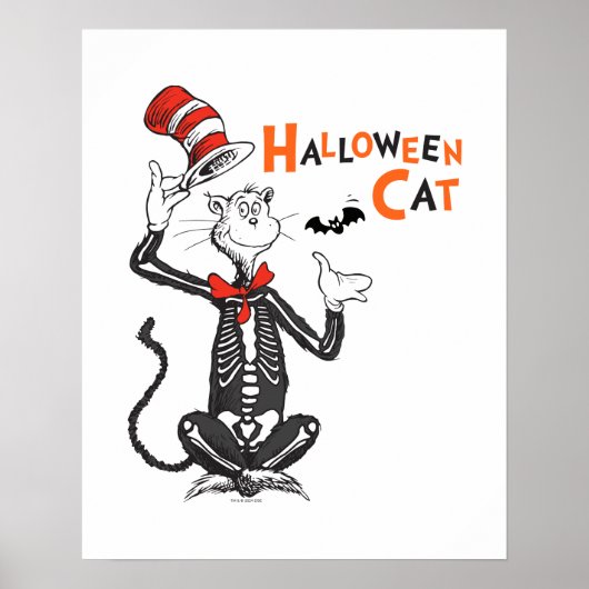 Dr. Seuss | Halloween Kat in de Hoed Poster (Voorkant)
