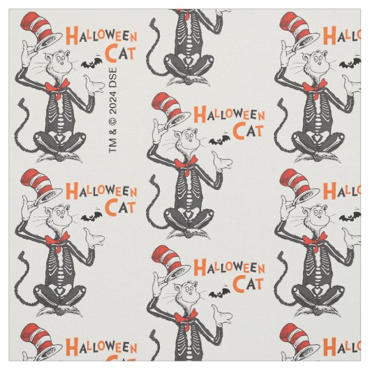 Dr. Seuss | Halloween Kat in de Hoed Stof (Swatch)