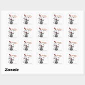 Dr. Seuss | Halloween Kat in de Hoed Vierkante Sticker (Vel)