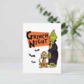 Dr. Seuss | Hallowen Grinch Night Graphic Briefkaart (Staand voorkant)