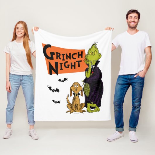 Dr. Seuss | Hallowen Grinch Night Graphic Fleece Deken (In situ)