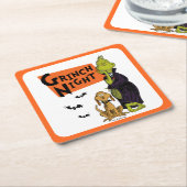 Dr. Seuss | Hallowen Grinch Night Graphic Kartonnen Onderzetters (Schuin)