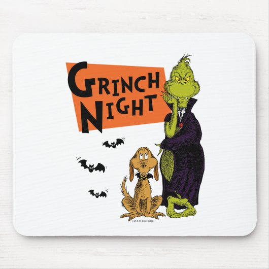 Dr. Seuss | Hallowen Grinch Night Graphic Muismat (Voorkant)