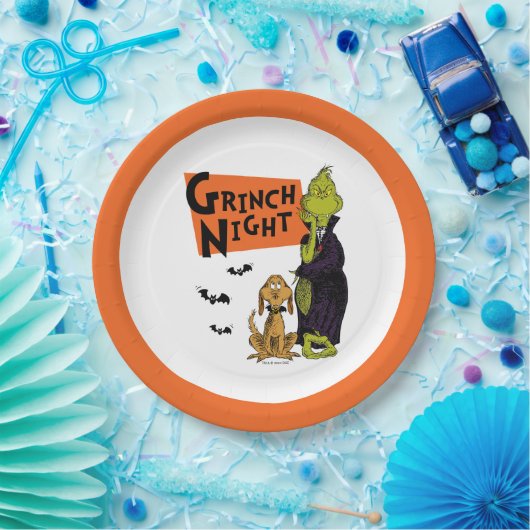 Dr. Seuss | Hallowen Grinch Night Graphic Papieren Bordje (Feest)