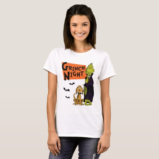 Dr. Seuss | Hallowen Grinch Night Graphic T-shirt (Voorkant volledig)