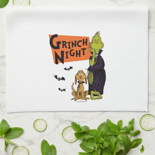 Dr. Seuss | Hallowen Grinch Night Graphic Theedoek (Gevouwen)