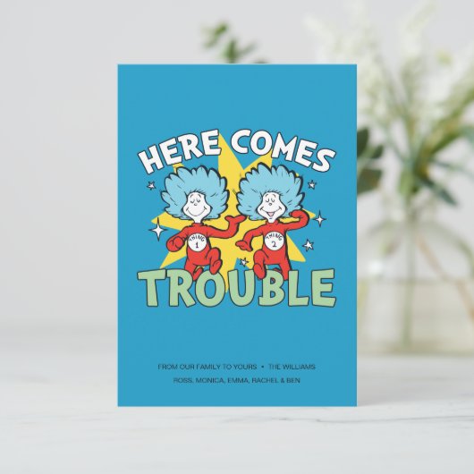 Dr. Seuss | Het eerste ding twee hier komt problem Kaart (Staand voorkant)
