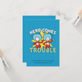 Dr. Seuss | Het eerste ding twee hier komt problem Kaart (Voorkant / Achterkant in situ)