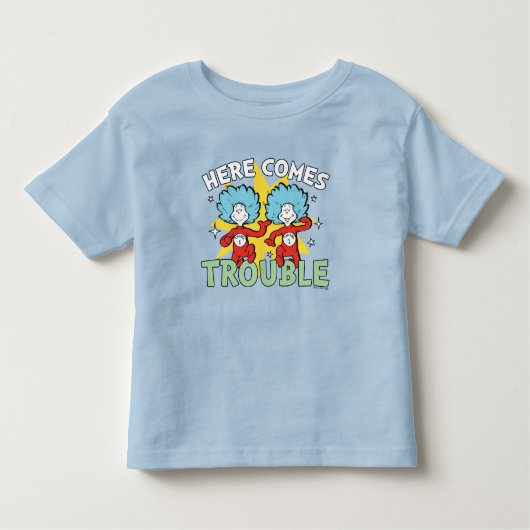 Dr. Seuss | Het eerste ding twee hier komt problem Kinder Shirts (Voorkant)