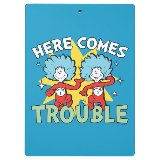 Dr. Seuss | Het eerste ding twee hier komt problem Klembord (Achterkant)