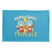 Dr. Seuss | Het eerste ding twee hier komt problem Kussensloop (Achterkant-Links)