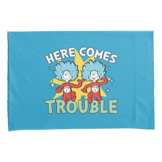 Dr. Seuss | Het eerste ding twee hier komt problem Kussensloop (Voorkant-Rechts)