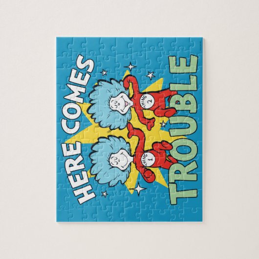 Dr. Seuss | Het eerste ding twee hier komt problem Legpuzzel (Verticaal)