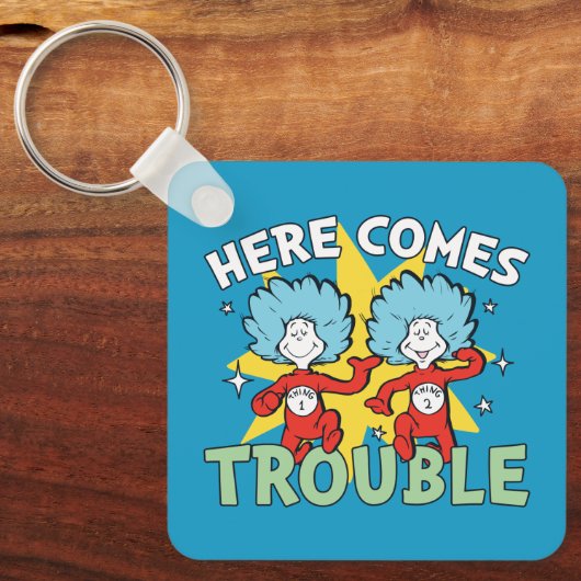 Dr. Seuss | Het eerste ding twee hier komt problem Sleutelhanger (Voorkant)