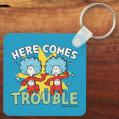 Dr. Seuss | Het eerste ding twee hier komt problem Sleutelhanger (Achterkant)