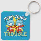 Dr. Seuss | Het eerste ding twee hier komt problem Sleutelhanger (Achterkant)