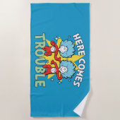 Dr. Seuss | Het eerste ding twee hier komt problem Strandlaken (Voorkant)