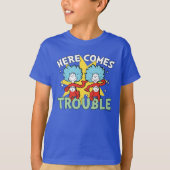 Dr. Seuss | Het eerste ding twee hier komt problem T-shirt (Voorkant)