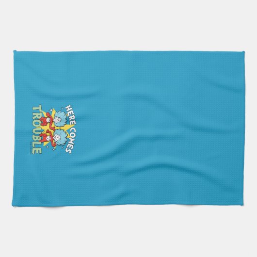 Dr. Seuss | Het eerste ding twee hier komt problem Theedoek (Horizontaal)