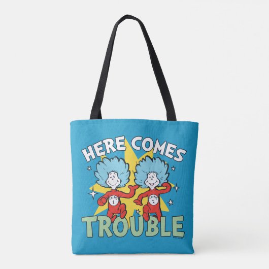 Dr. Seuss | Het eerste ding twee hier komt problem Tote Bag (Achterkant)