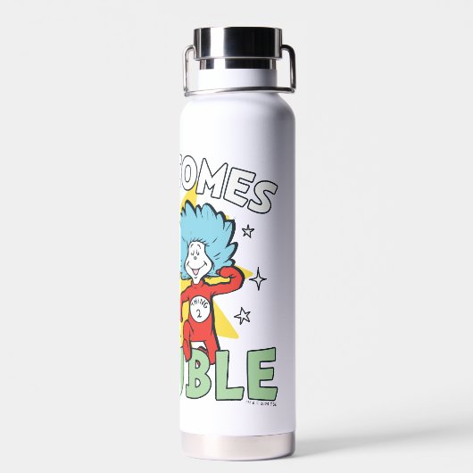 Dr. Seuss | Het eerste ding twee hier komt problem Waterfles (Achterkant)