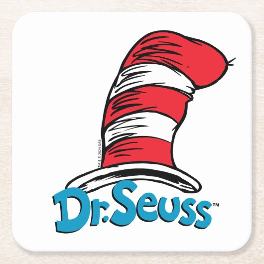 Dr. Seuss Hoed Logo Kartonnen Onderzetters (Voorkant)