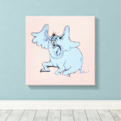 Dr. Seuss | Horton & de Speck van Dust Canvas Afdruk (Insitu (Houten vloer))
