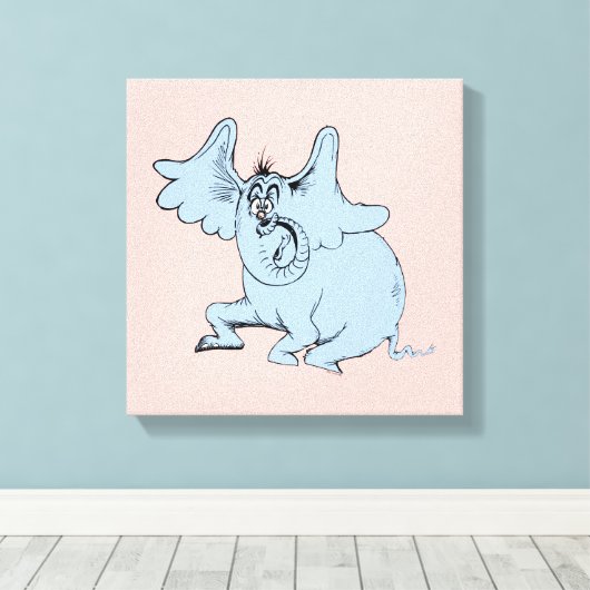 Dr. Seuss | Horton & de Speck van Dust Canvas Afdruk (Insitu (Houten vloer))