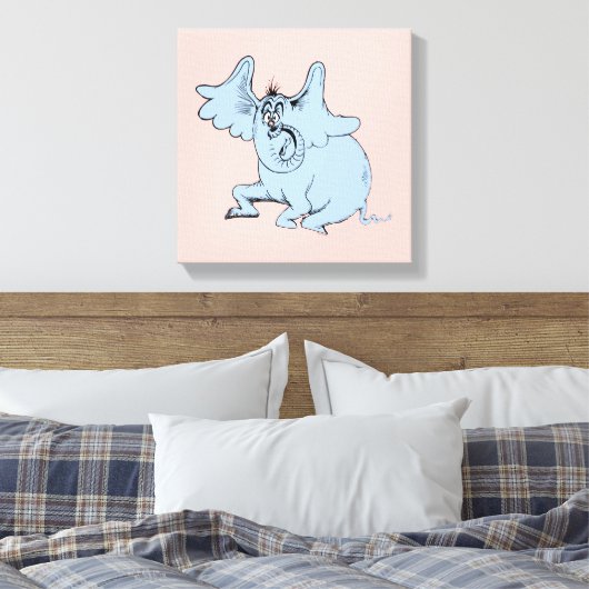Dr. Seuss | Horton & de Speck van Dust Canvas Afdruk (Insitu (Slaapkamer))