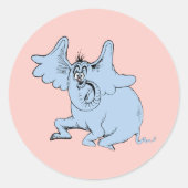 Dr. Seuss | Horton & de Speck van Dust Ronde Sticker (Voorkant)