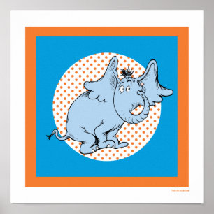 Dr. Seuss Horton Hears A Who Oranje Stippen Poster