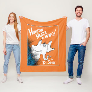 Dr. Seuss Horton hoort een Wie het Boek Fleece Deken