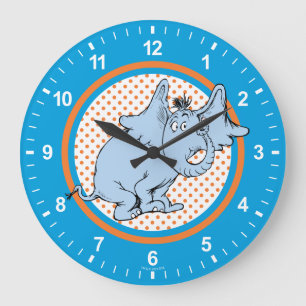 Dr. Seuss Horton hoort een Wie met oranje polka st Grote Klok