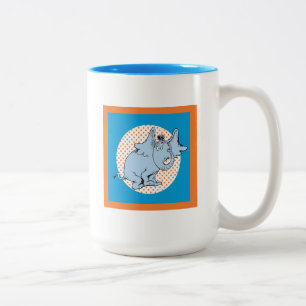 Dr. Seuss Horton hoort een Wie met oranje polka st Tweekleurige Koffiemok