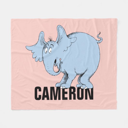 Dr. Seuss | Horton hoort Wiezen Fleece Deken (Voorkant (Horizontaal))