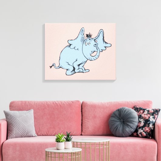 Dr. Seuss | Horton Side Look Canvas Afdruk (Insitu (Woonkamer))