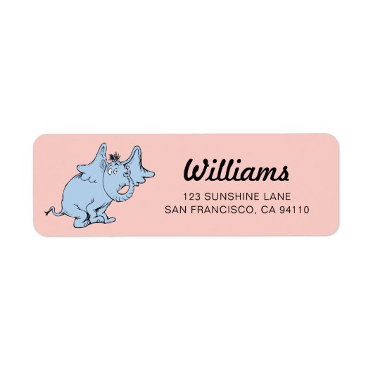 Dr. Seuss | Horton Side Look Etiket (Voorkant)