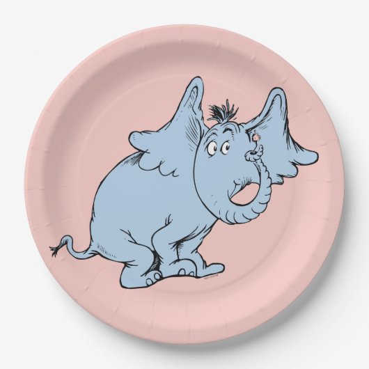 Dr. Seuss | Horton Side Look Papieren Bordje (Voorkant)