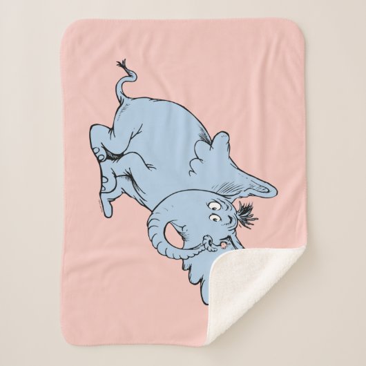 Dr. Seuss | Horton Side Look Sherpa Deken (Voorkant)