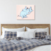 Dr. Seuss | Horton Zijaanzicht Canvas Afdruk (Insitu (Slaapkamer))