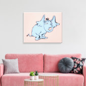 Dr. Seuss | Horton Zijaanzicht Canvas Afdruk (Insitu (Woonkamer))